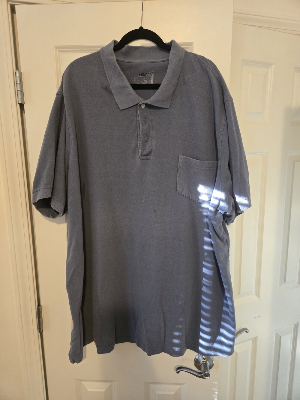 KingSize Men's Polo Shirt in Slate Gray with Chest Pocket 4XL